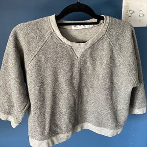 Comfy gray cropped sweater.